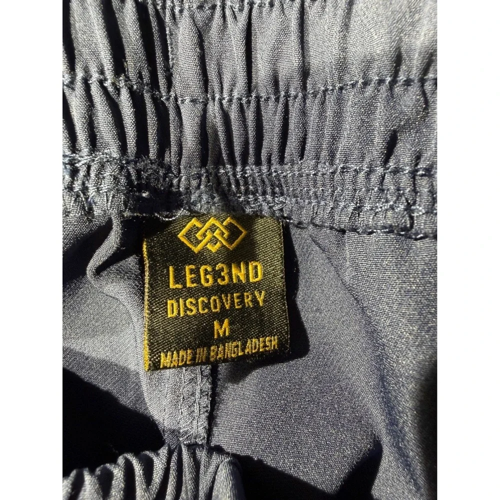 Leg3nd Discovery Mens Cargo Jogger Pants Navy Blue Elastic Waist Stretch Size M